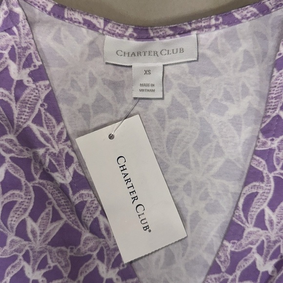 Charter Club‎ Floral Wrap-Front Knit Top Sz. XS - Picture 5 of 6